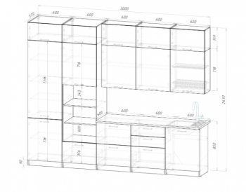 Кухонный гарнитур Парма 3000 мм (Герда) в Североуральске - severouralsk.mebel-e96.ru