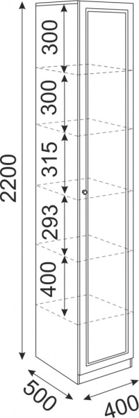 Пенал Беатрис 400 (модуль 4) (Риннер) в Североуральске - severouralsk.mebel-e96.ru