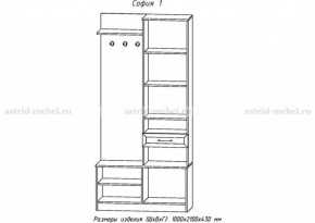 Прихожая София 1 (АстридМ) в Североуральске - severouralsk.mebel-e96.ru