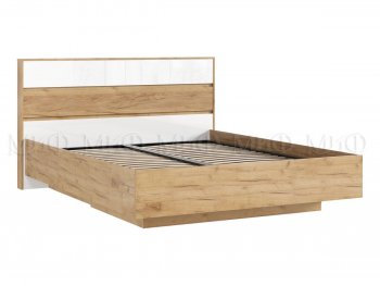 Кровать парящая Роджина с подсветкой, крафт/белый (Миф) в Североуральске - severouralsk.mebel-e96.ru