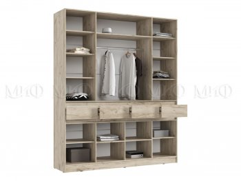 Спальный гарнитур Роджина крафт серый/кашемир, модульный (Миф) в Североуральске - severouralsk.mebel-e96.ru