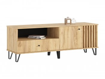 Тумба ТВ (1500) Роджина дуб крафт/дуб крафт (Миф) в Североуральске - severouralsk.mebel-e96.ru