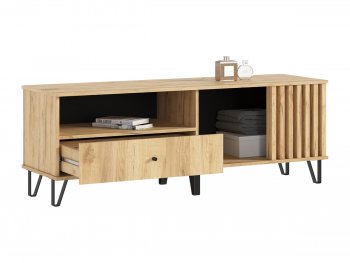 Тумба ТВ (1500) Роджина дуб крафт/дуб крафт (Миф) в Североуральске - severouralsk.mebel-e96.ru