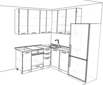 Кухонный гарнитур угловой 2000*1400 мм (Санвут) в Североуральске - severouralsk.mebel-e96.ru