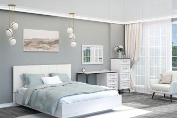 Кровать с подъемным механизмом Шарм (арт.031М1) экокожа Sontex Milk (Диал) в Североуральске - severouralsk.mebel-e96.ru