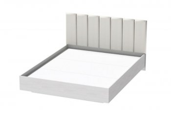 Кровать Шарм (арт.031), настил, экокожа Sontex Milk (Диал) в Североуральске - severouralsk.mebel-e96.ru | фото