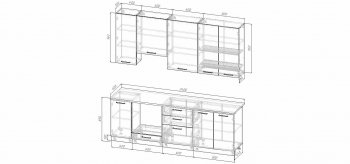 Кухонный гарнитур Элеганция 2400 мм Sanvut в Североуральске - severouralsk.mebel-e96.ru