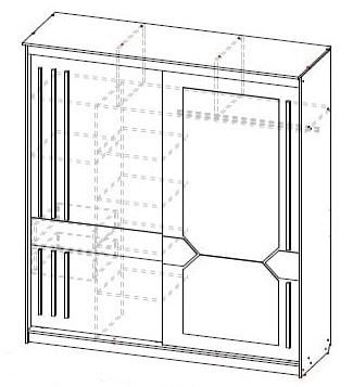 Шкаф-купе № 25 2000 мм (СВ) в Североуральске - severouralsk.mebel-e96.ru