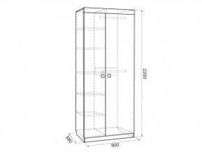 Шкаф 2-х створчатый Энерджи (900) в Североуральске - severouralsk.mebel-e96.ru