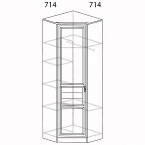 Шкаф для одежды угловой Лира 57 (Яна) в Североуральске - severouralsk.mebel-e96.ru