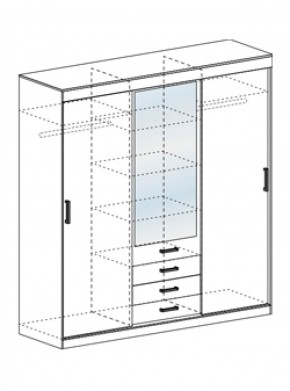 Шкаф-купе Лидер-3М 1700 мм (СтендМ) в Североуральске - severouralsk.mebel-e96.ru