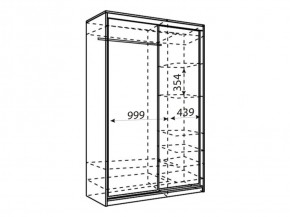 Шкаф-купе Рене 1500 вариант 1 (ЛДСП/ЛДСП) в Североуральске - severouralsk.mebel-e96.ru