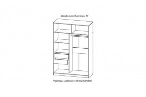 Шкаф-купе ВИКТОРИ-13 Анкор темный в Североуральске - severouralsk.mebel-e96.ru