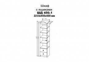 Шкаф-пенал KI-KI 450 мм, ШД450.1 (ДСВ) в Североуральске - severouralsk.mebel-e96.ru