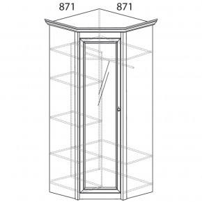 Шкаф угловой Флоренция 641 (Яна) в Североуральске - severouralsk.mebel-e96.ru