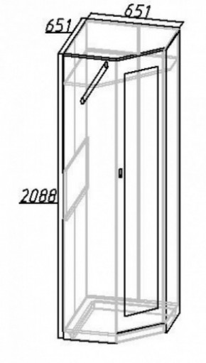 Шкаф угловой Комфорт 1 в Североуральске - severouralsk.mebel-e96.ru