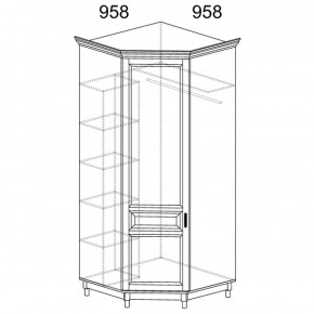 Шкаф угловой Прованс 418 (Яна) в Североуральске - severouralsk.mebel-e96.ru