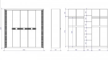 Шкаф 2300 мм 5 дверный Сиде (СБК) в Североуральске - severouralsk.mebel-e96.ru