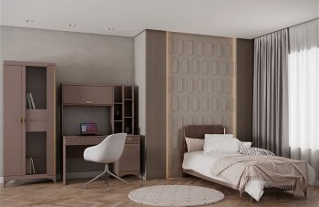 Кровать Сиде 900 мм Мокко (рогожка) (СБК) в Североуральске - severouralsk.mebel-e96.ru