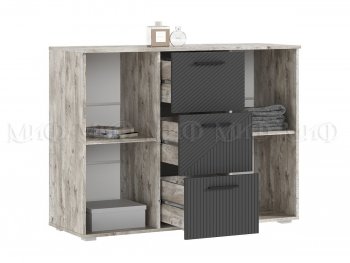 Комод Сильвия, дуб юкон/графит (Миф) в Североуральске - severouralsk.mebel-e96.ru