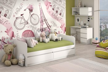 Кровать Соната 900 белый (Зарон) в Североуральске - severouralsk.mebel-e96.ru