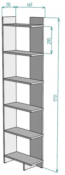 Стеллаж S4 (Белый) в Североуральске - severouralsk.mebel-e96.ru