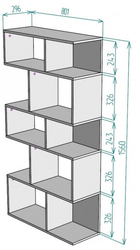 Стеллаж S6 (Белый) в Североуральске - severouralsk.mebel-e96.ru