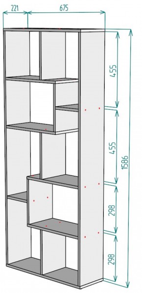 Стеллаж S8 (Белый) в Североуральске - severouralsk.mebel-e96.ru