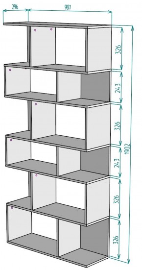 Стеллаж S9 (ДМ) в Североуральске - severouralsk.mebel-e96.ru