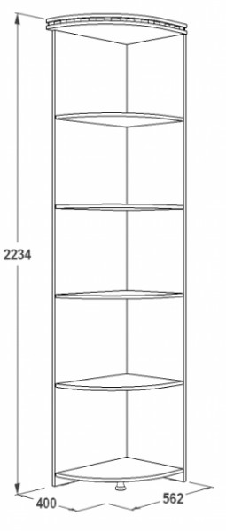Стеллаж угловой Ольга-13 (400*562) в Североуральске - severouralsk.mebel-e96.ru