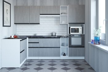 Кухонный гарнитур Сюита мега прайм 1500*2700 мм (Герда) в Североуральске - severouralsk.mebel-e96.ru
