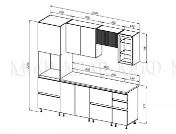 Кухонный гарнитур Техно-6 2400 мм (Миф) в Североуральске - severouralsk.mebel-e96.ru