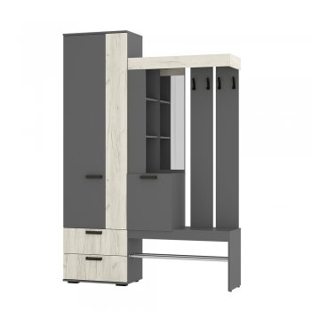 Прихожая Трамп графит/крафт белый (БТС) в Североуральске - severouralsk.mebel-e96.ru