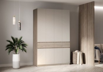 Шкаф 2000 мм Турин ЛДСП крафт серый/кашемир (ВВР) в Североуральске - severouralsk.mebel-e96.ru