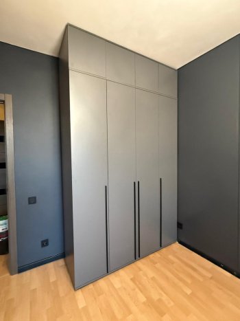 Шкаф 1600 мм 4-х створчатый Норд с антресолью графит (Миф) в Североуральске - severouralsk.mebel-e96.ru