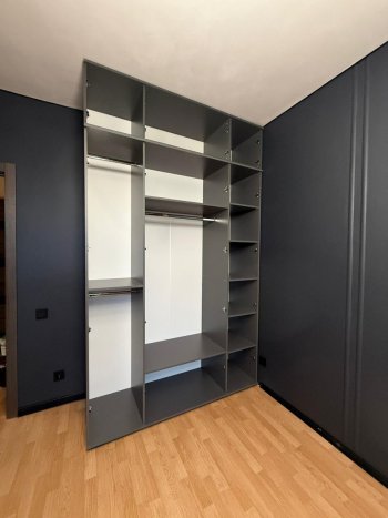 Шкаф 1600 мм 4-х створчатый Норд с антресолью графит (Миф) в Североуральске - severouralsk.mebel-e96.ru